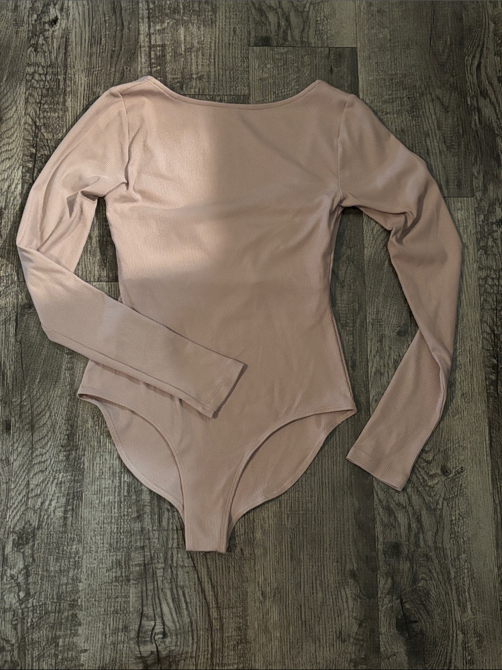 Girlfriend Collective Ribbed Bodysuit with Built-In Support - Pink - Size Small